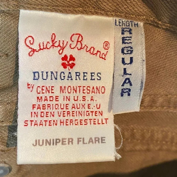 Lucky Brand Dungarees  by Gene Montesano Juniper Flare Regular Fit - Picture 10 of 11